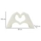 Escultura en forma de corazón de resina blanca 25x7,5x13,5 cm