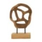 Escultura com base em teca castanha, 18 x 10 x 27 cm - Peça única Escultura com base em teca castanha, 18 x 10 x 27 cm - Peça única