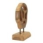 Escultura sobre base de teca marrón 18x10x27 cm - Pieza única