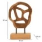 Escultura com base em teca castanha, 18 x 10 x 27 cm - Peça única Escultura com base em teca castanha, 18 x 10 x 27 cm - Peça única