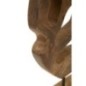 Sculpture sur socle en teck marron 25x10x38 cm - Pièce unique