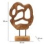 Escultura sobre base de teca marrón 25x10x38 cm - Pieza única