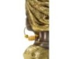 Buste femme africaine en résine marron 15x12x28 cm