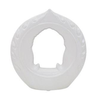 Stoviglie da meditazione in ceramica bianca 22x6x24 cm