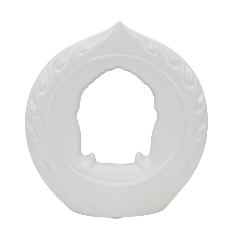 Stoviglie da meditazione in ceramica bianca 22x6x24 cm