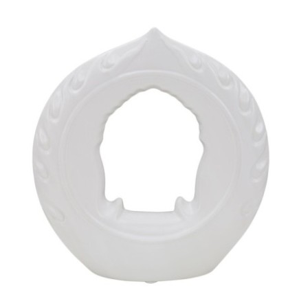 Stoviglie da meditazione in ceramica bianca 22x6x24 cm