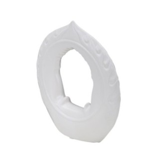 Stoviglie da meditazione in ceramica bianca 22x6x24 cm