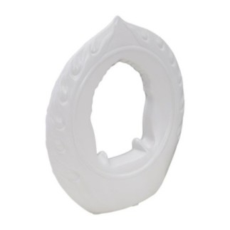 Stoviglie da meditazione in ceramica bianca 22x6x24 cm