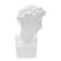 Busto di giovane romano in resina bianca 20x17,5x30 cm