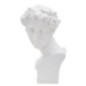 Busto di giovane romano in resina bianca 20x17,5x30 cm