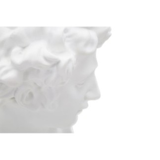 Busto de jovem romano em resina branca, 20 x 17,5 x 30 cm