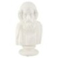Busto de um sábio em resina branca, 12,9 x 12,5 x 25 cm Busto de um sábio em resina branca, 12,9 x 12,5 x 25 cm