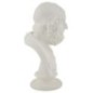 Busto de um sábio em resina branca, 12,9 x 12,5 x 25 cm Busto de um sábio em resina branca, 12,9 x 12,5 x 25 cm