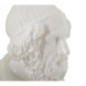 Busto de um sábio em resina branca, 12,9 x 12,5 x 25 cm Busto de um sábio em resina branca, 12,9 x 12,5 x 25 cm