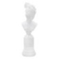 Buste femme sur colonne en résine blanche 11x10.5x35.5 cm