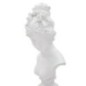 Buste femme sur colonne en résine blanche 11x10.5x35.5 cm