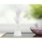 Busto femminile su colonna in resina bianca 11x10,5x35,5 cm