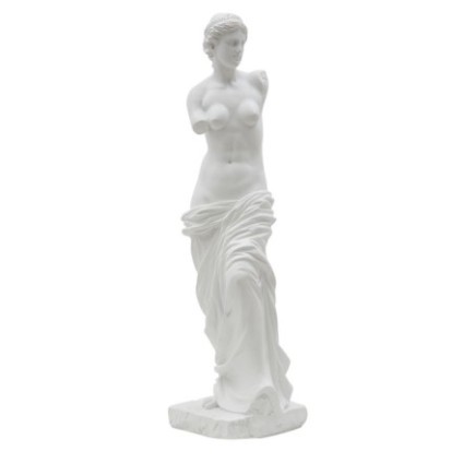 Statuette femme en résine blanche 14x12x49 cm