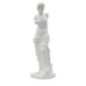 Estatuilla de mujer en resina blanca 14x12x49 cm