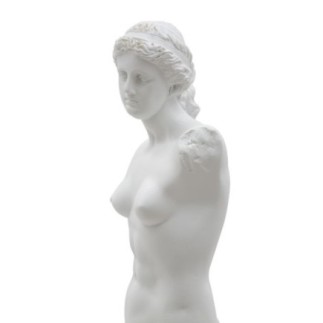 Statuette femme en résine blanche 14x12x49 cm