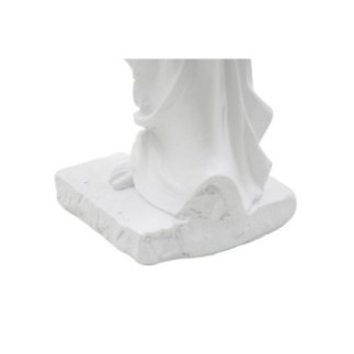 Estatuilla de mujer en resina blanca 14x12x49 cm