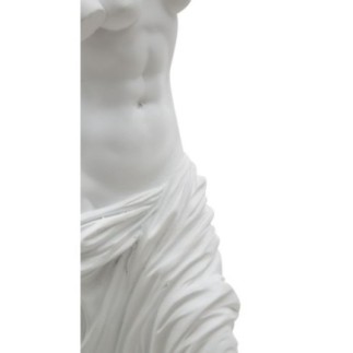 Estatuilla de mujer en resina blanca 14x12x49 cm