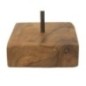 Stella su base di legno marrone 28x12x42 cm - Pezzo unico