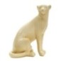 Estatueta de leopardo em poliresina dourada, 23 x 15,5 x 29 cm Estatueta de leopardo em poliresina dourada, 23 x 15,5 x 29 cm