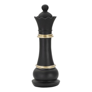 Pièce d'échec "Reine" en polyrésine noire 9x25,5 cm