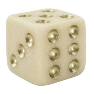 Decoração em poliresina dourada, 8x8x8 cm