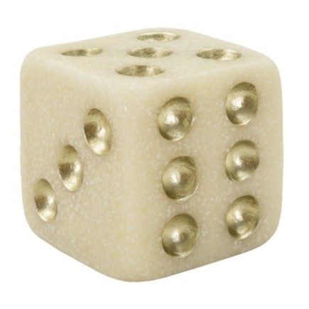 Decoração em poliresina dourada, 8x8x8 cm