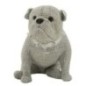 Estatueta de cão em poliresina prateada, 17 x 11 x 14 cm Estatueta de cão em poliresina prateada, 17 x 11 x 14 cm