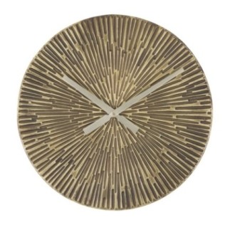 Horloge ronde en métal bronze 50x3,5 cm