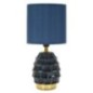 Lampe avec abat-jour en céramique bleu 15x30,5 cm