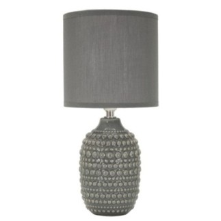Lampe avec abat-jour en céramique grise 15x30,5 cm