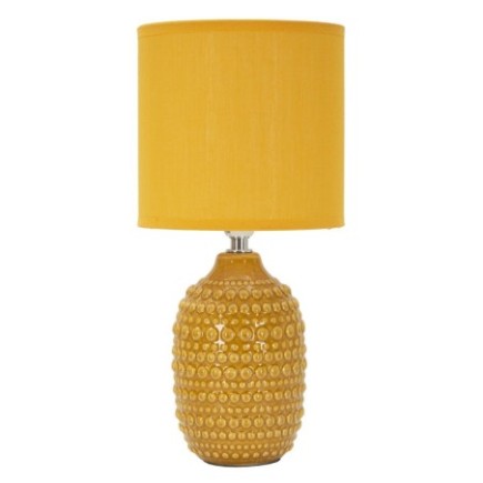 Lampe en céramique jaune 15x30.5 cm