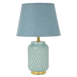 Lampe de table en céramique turquoise 28x44 cm