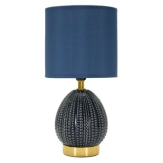 Lampe avec abat-jour en céramique bleu 15x30,5 cm