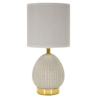 Lampe avec abat-jour en céramique grise 15x30,5 cm