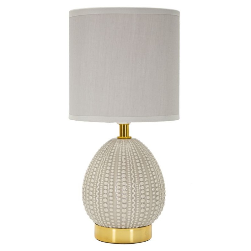 Lampe avec abat-jour en céramique grise 15x30,5 cm Lampe avec abat-jour en céramique grise 15x30,5 cm