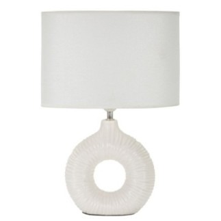 Lampe de table en céramique blanche 28,5x15x43 cm