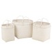 Set de 3 cestas cuadrado ratán blanco 48x46 cm Set de 3 cestas cuadrado ratán blanco 48x46 cm
