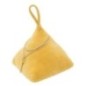 Cale-porte en tissu jaune 14X14X20 cm