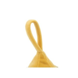 Cale-porte en tissu jaune 14X14X20 cm