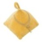 Cale-porte en tissu jaune 14X14X20 cm