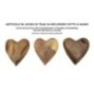 Coeur décoratif en bois de teck marron 16x14x4,5 cm Coeur décoratif en bois de teck marron 16x14x4,5 cm