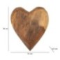 Coeur décoratif en bois de teck marron 16x14x4,5 cm Coeur décoratif en bois de teck marron 16x14x4,5 cm