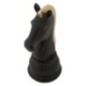 Estatueta de cavalo em poliresina preta, 10,5 x 8,5 x 19 cm