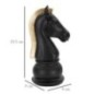 Estatueta de cavalo em poliresina preta, 10,5 x 8,5 x 19 cm