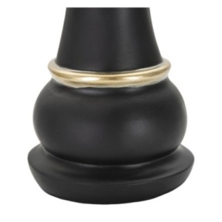 Pièce d'échec "Reine" en polyrésine noire 9x25,5 cm